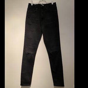 Black Sculpted High Rise Skinny Jeans